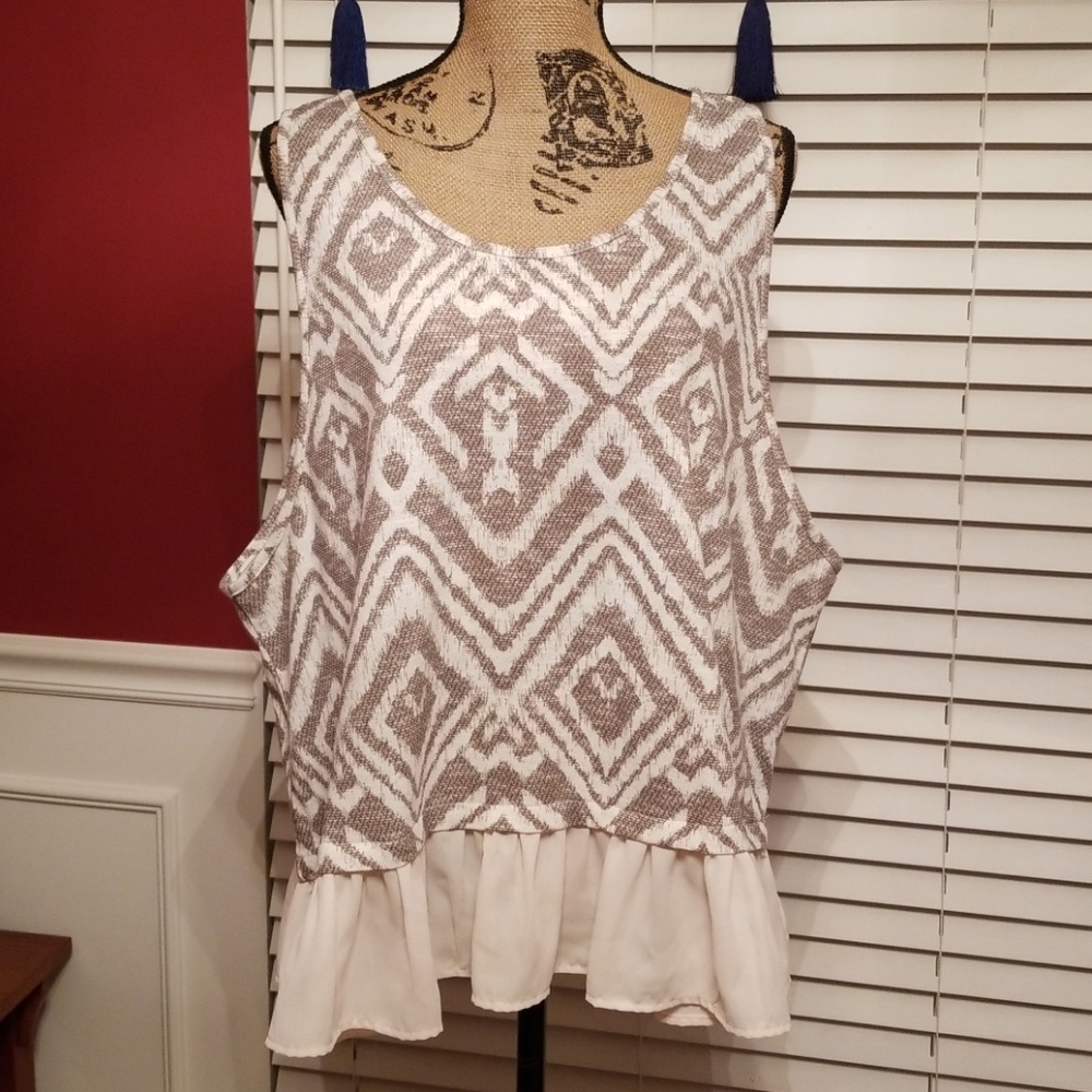 Dressy tank with ruffle